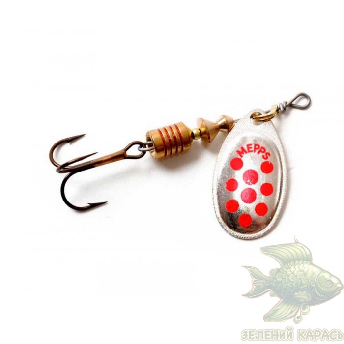 Обертова блешня Mepps Aglia Decoree Silver/Red Обертова блешня Mepps Aglia Decoree Silver/Red