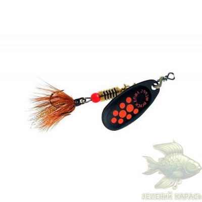 Обертова блешня Mepps Black Fury MCH Black/Orange