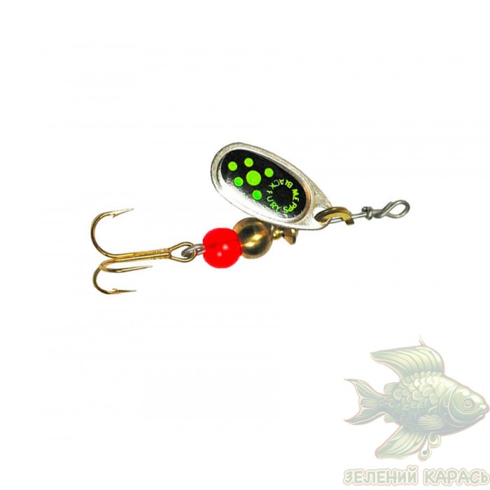Обертова блешня Mepps Black Fury Gold/Green Обертова блешня Mepps Black Fury Gold/Green