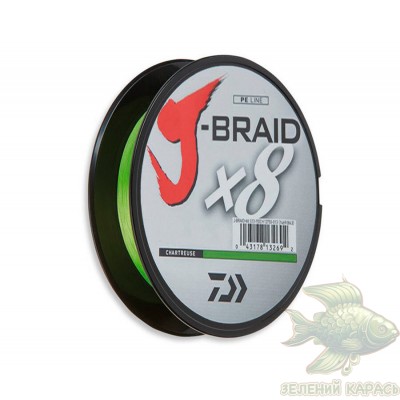 Шнур Daiwa J-Braid x8 Chartreuse 150 м