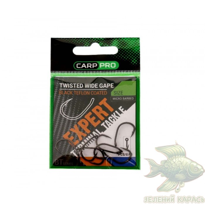 Коропові гачки Carp Pro Twisted Wide Gape BT Series №4 Коропові гачки Carp Pro Twisted Wide Gape BT Series №4