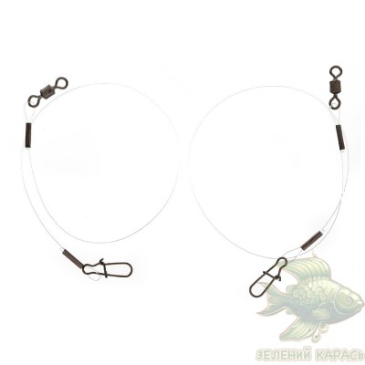 Повідці Flagman Fluorocarbon Leader, 0,55 мм, 40 см, 12,6 кг, 2 шт.