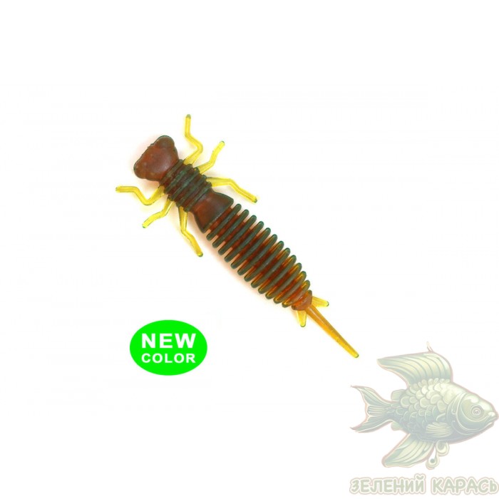 Силіконова приманка Larva 2 дюйми колір 027 Motor Oil Силіконова приманка Larva 2 дюйми колір 027 Motor Oil