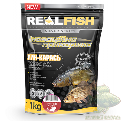 Риболовна прикормка Realfish Лин-карась червоний черв’як
