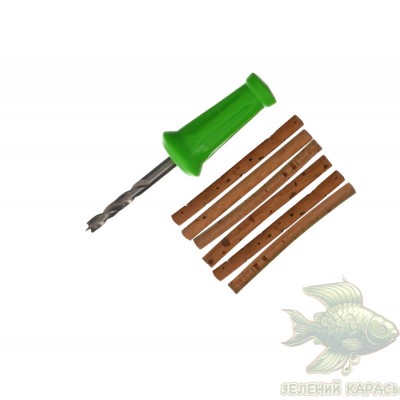Свердло з корковими стіками Carp Pro Bait Drill & Cork Sticks 4 мм