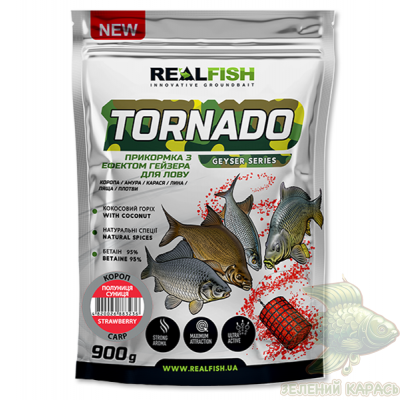 Прикормка Realfish Tornado Короп полуниця-суниця