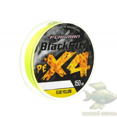 Шнур Flagman BlackFire PE X-4 150 м Fluo Yellow