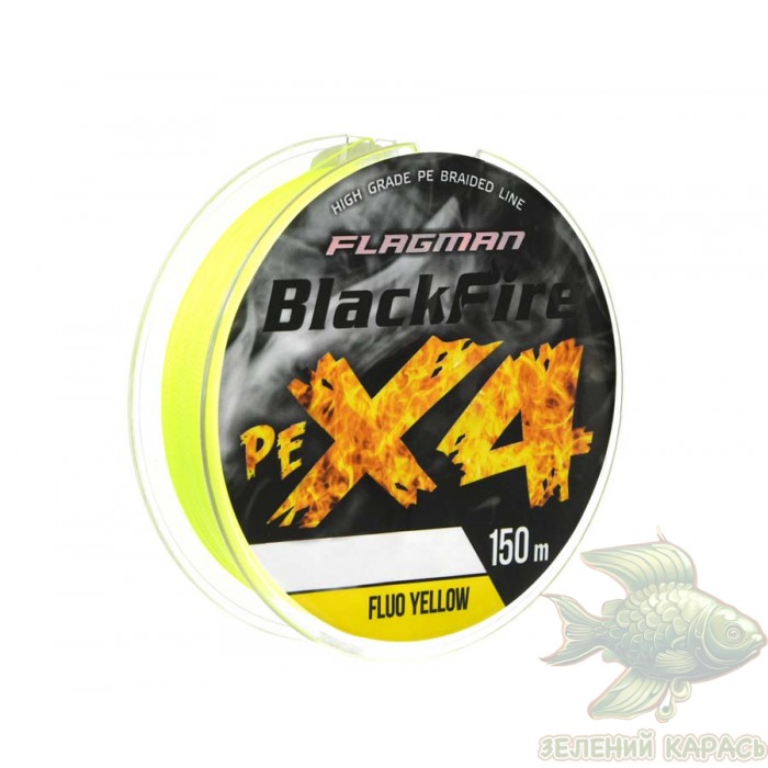 Шнур Flagman BlackFire PE X-4 150 м Fluo Yellow Шнур Flagman BlackFire PE X-4 150 м Fluo Yellow